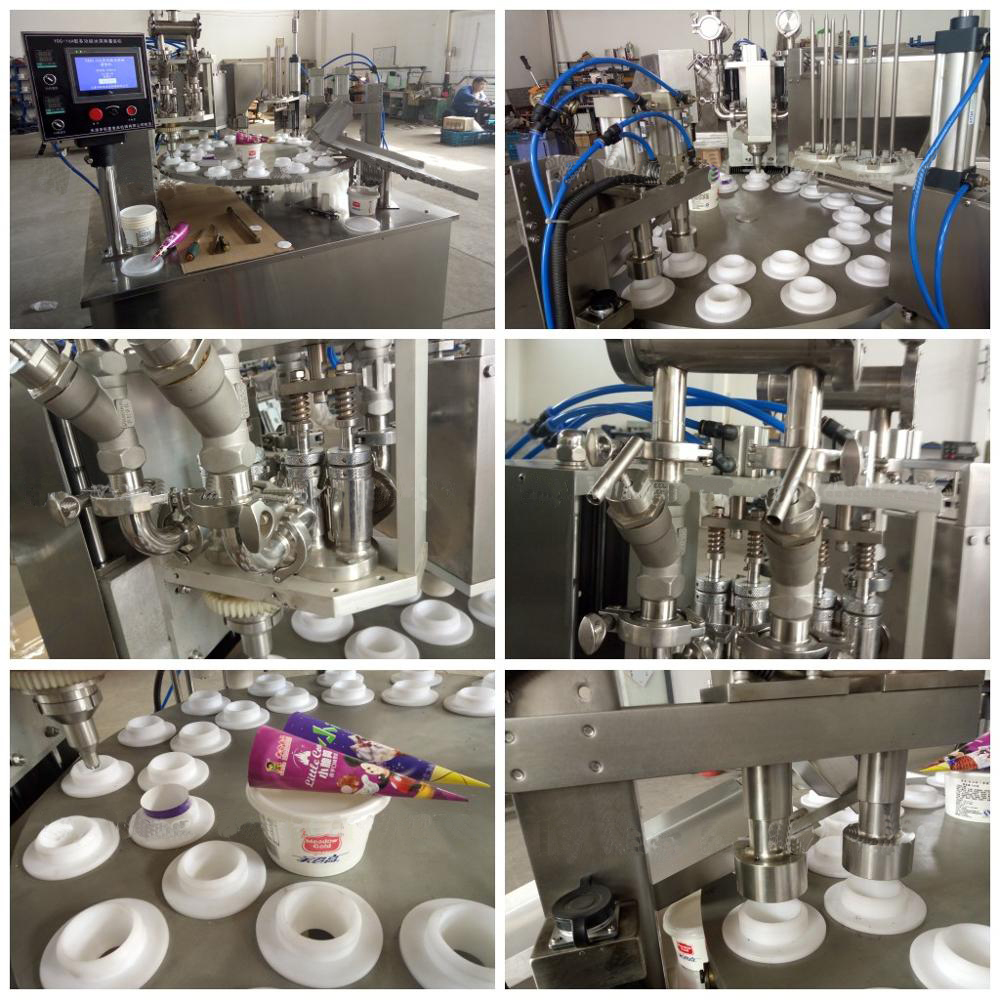 Induction Automatic Cup Filling and Sealing Machine for Food Shop 800 KG Capacity