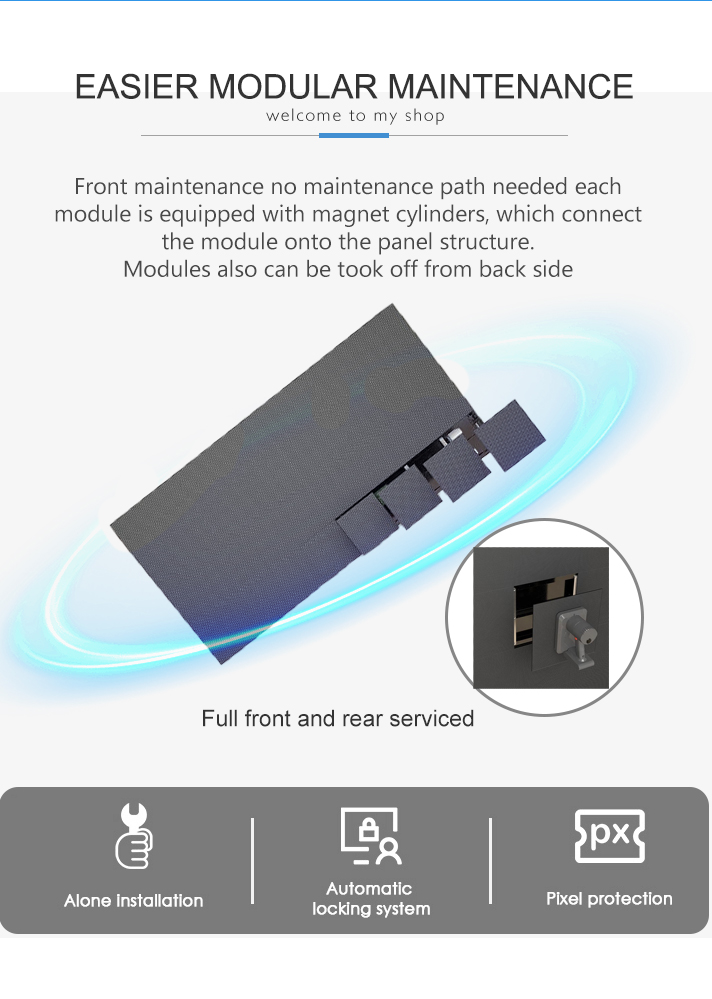 P2.6 Indoor LED Display Video Wall 1000x500 LED Screen With Touch Screen Type