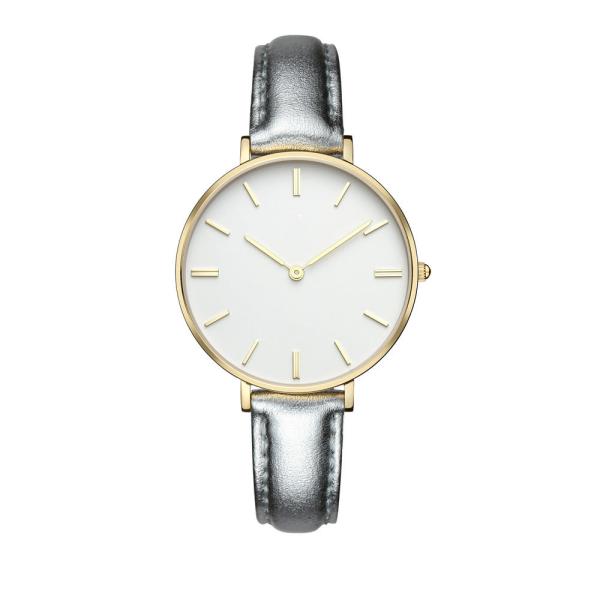 Buy cheap Private Label Ladies Stainless Steel Watches With Genuine Leather Strap from wholesalers