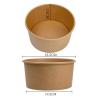 Buy cheap Customized Disposable Heatable Food Packaging Boxes Round Kraft Paper Salad Plates Bowl from wholesalers