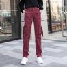 Buy cheap Wholesale Fashion Ripped Jeans Womens Denim Pants Side Pocket New Trouser Pant for Woman Cargo Pant Jeans from wholesalers