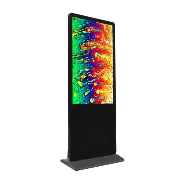 65 Inch Floor Standing Digital Signage , Multimedia Free Standing Touch Screen