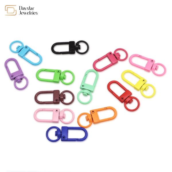 Metal Swivel Lanyard Trigger Snap Hook Colorful For Backpack Charms Toy Zipper
