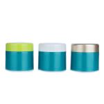 40ml Blue Opaque Plastic Empty Cream Jar With Silver White Green Lids