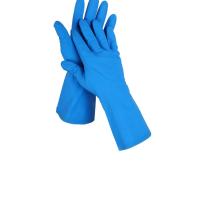 Buy cheap Kitchen Nitrile Solvent Resistant Gloves 15 Mil Household Task Gloves Blue product