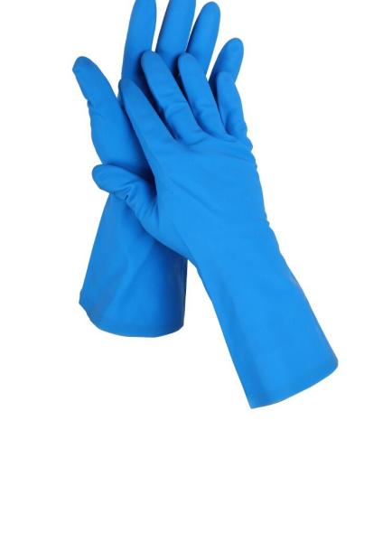 Buy cheap Kitchen Nitrile Solvent Resistant Gloves 15 Mil Household Task Gloves Blue Nitrile from wholesalers