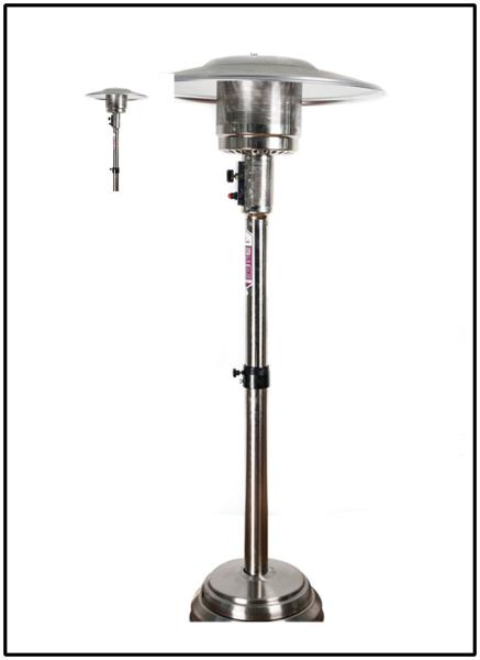 46000 BTU Stainless Steel Outdoor Patio Heater / Propane Yard Heater All Season