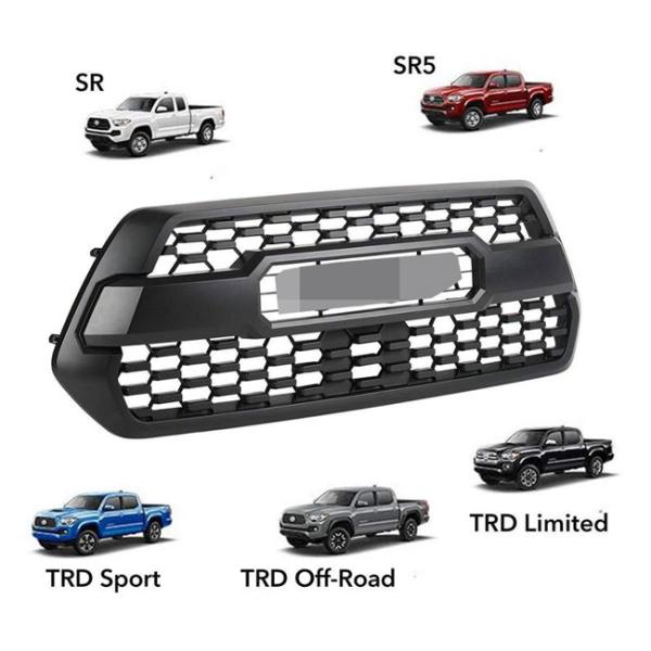 Buy cheap Modified Toyota Tacoma Parts Matte Black Mesh Front Bumper Grills Replacement from wholesalers