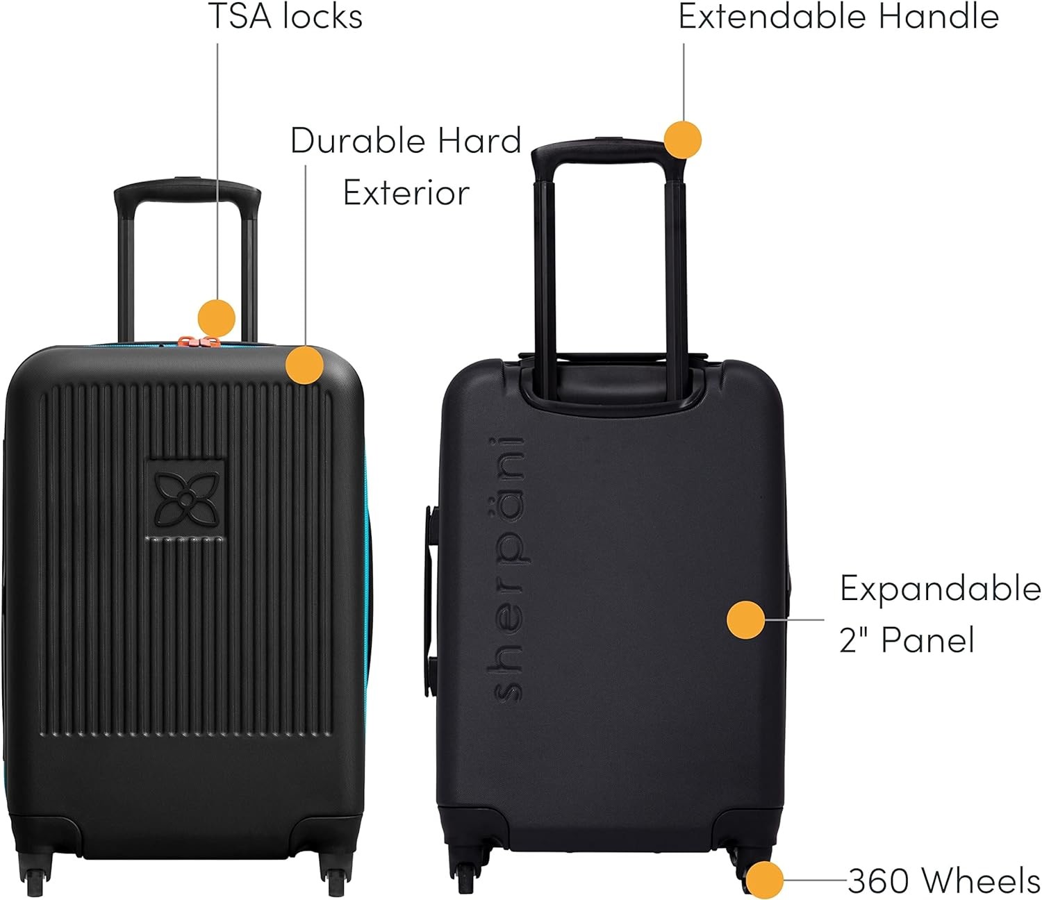 22 Inch Travel Hardside Luggage, Durable Hardshell Luggage, Lightweight Rolling Luggage for Women, Carry On Luggage