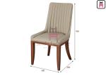 50cm Width Tufted Leather Wood Restaurant Chairs 0.4cbm High Back