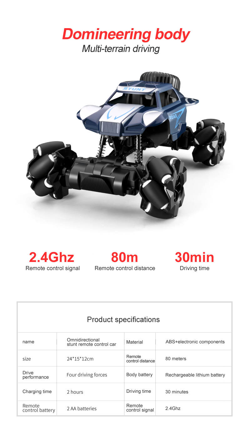 M2D Remote Control Rolling Stunt Double-Sided Car Rotation Charging Light Drift Racing Car For Kids Toys Features Wi-Fi