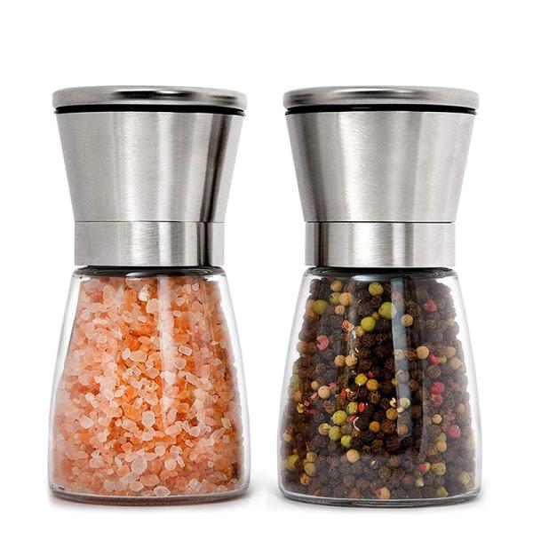 Buy cheap 80ml Ceramic Blades Refillable Glass Pepper Grinder from wholesalers