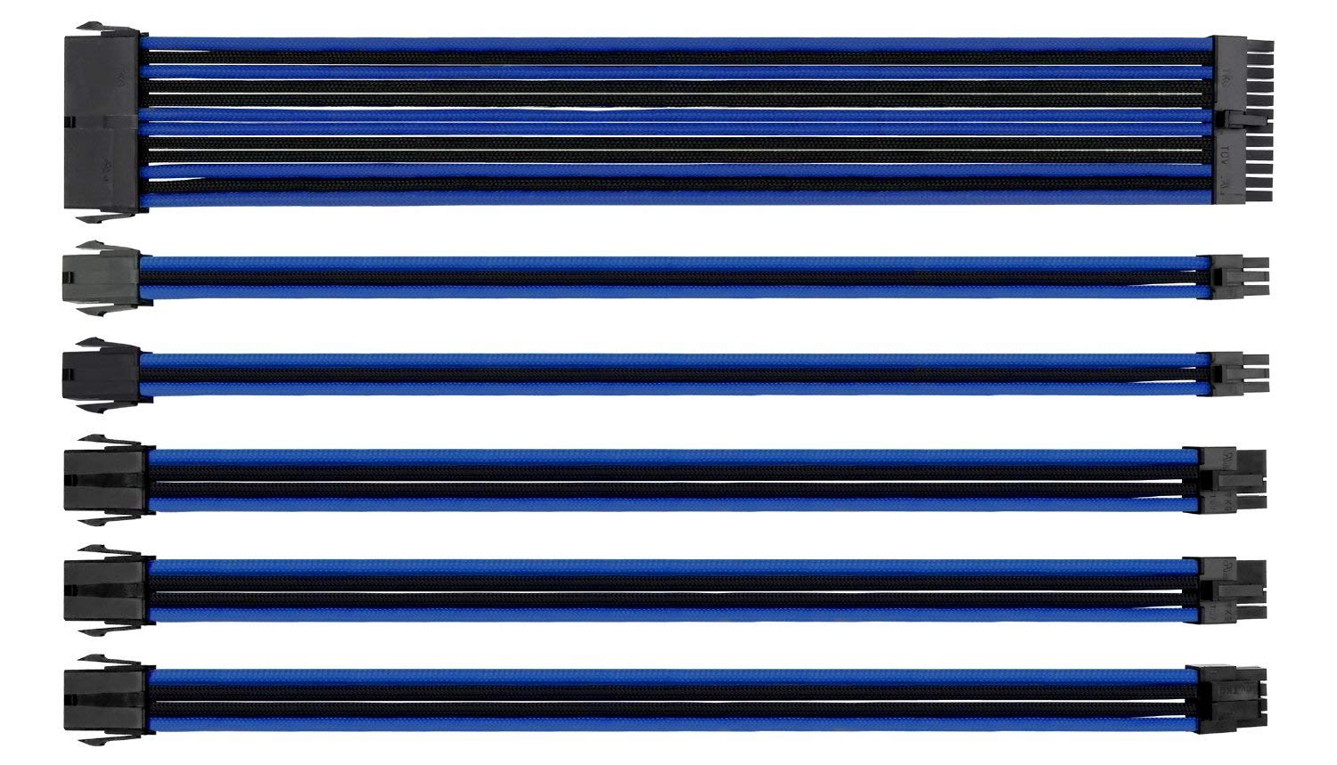 Cotton Nylon Sleeved PSU Extension Cables PSU ATX 24Pin/ 8Pin PCI-e to 6+2Pin /8Pin EPS To 4+4Pin/6Pin PCI-E