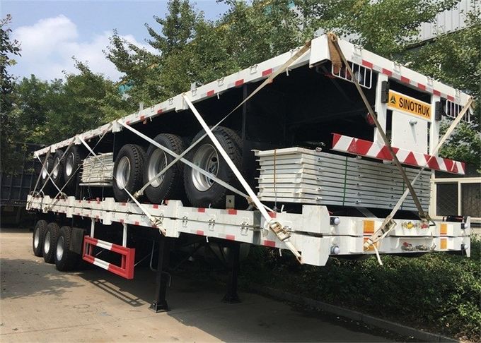 Three Axle Flatbed 12m Shipping Container Delivery Trailer
