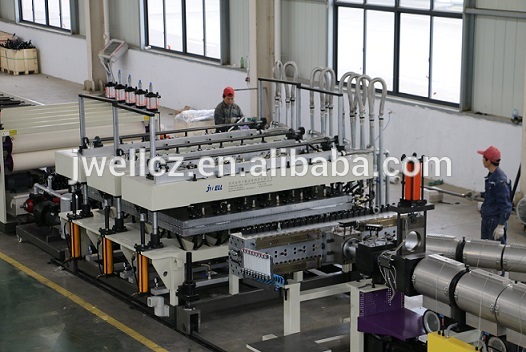 JWELL-PP PVC PE Plastic building template board Extruding Line/construction templates making machine