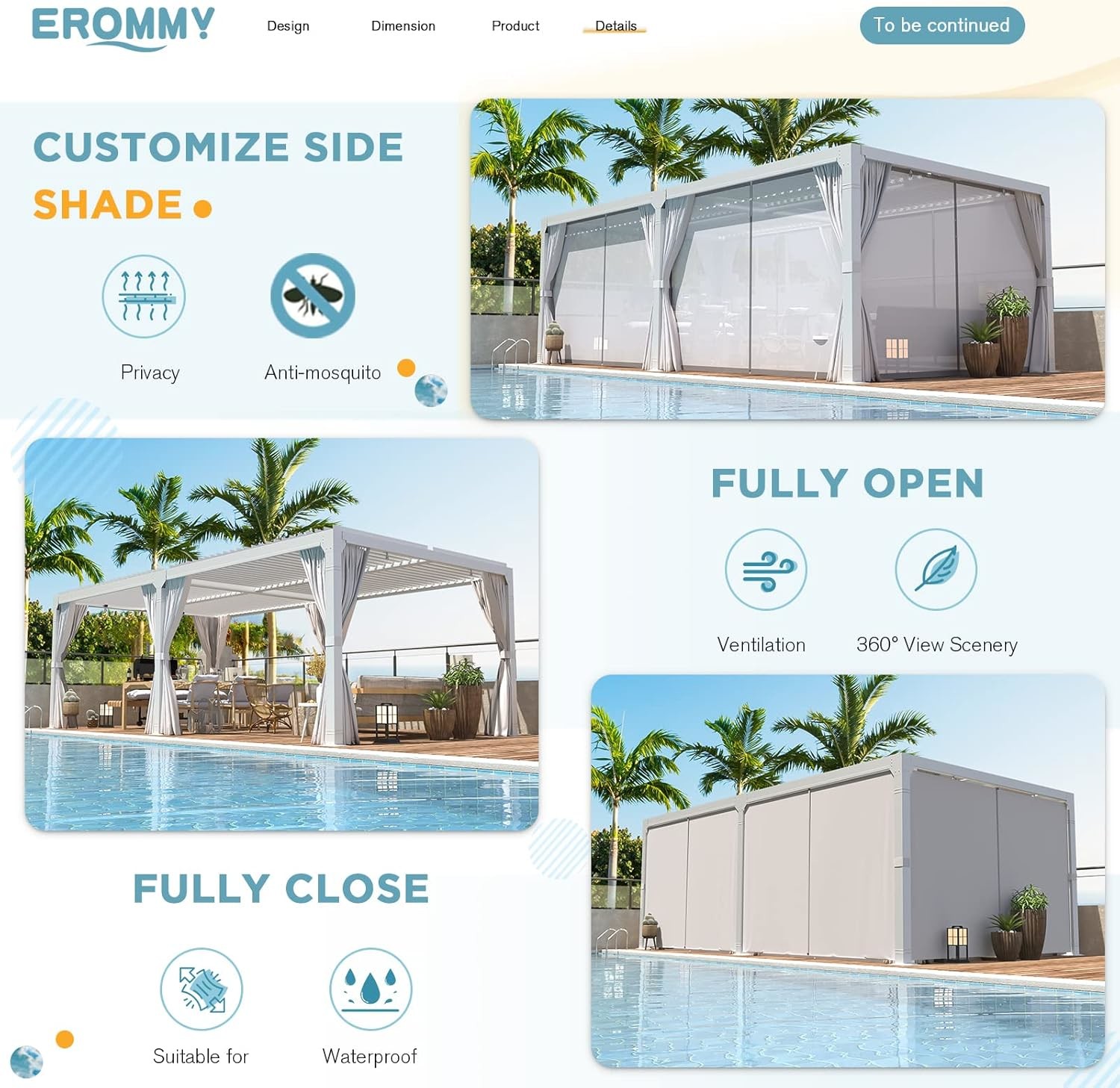 Customizable Size Backyard Aluminum Alloy Gazebo Durability And Versatility