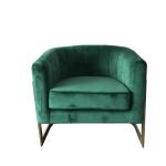 Buy cheap Modern design green fabric gold metal base velvet furniture event wedding sofa from wholesalers