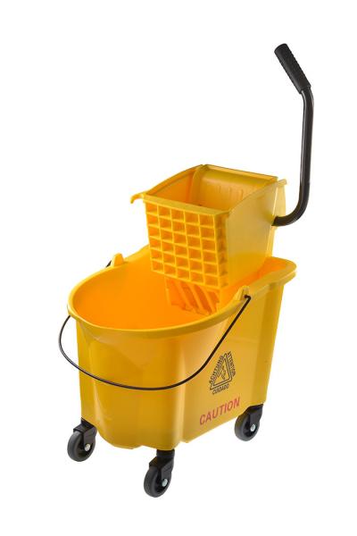 Buy cheap 36L Two Bucket Mop System Buckets And Pails Side Press Wringer Combo from wholesalers