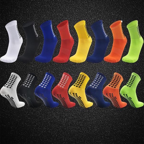Buy cheap Crew Length Soccer Grip Socks Adult Customized Black Grip Socks Soccer from wholesalers