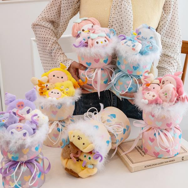 20x35cm Kuromi Plush Doll Flower Bouquet Perfect for Girlfriend Valentine's Day