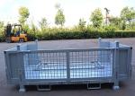 Heavy Duty Collapsible Cage Pallet Q235 Metal Stillage Grey