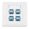 Buy cheap 1 / 2 / 3 / 4 Ports Fiber Optic Plate For Cable Junction , 86 Type Switch Box from wholesalers