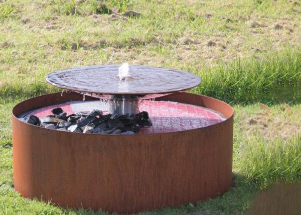 Buy cheap Round Waterfall Cascade Corten Steel Water Feature Fountain For Garden from wholesalers