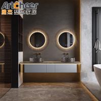 Buy cheap Luxury Commercial Double Sink Bathroom Vanity Furniture for Modern Stylish product