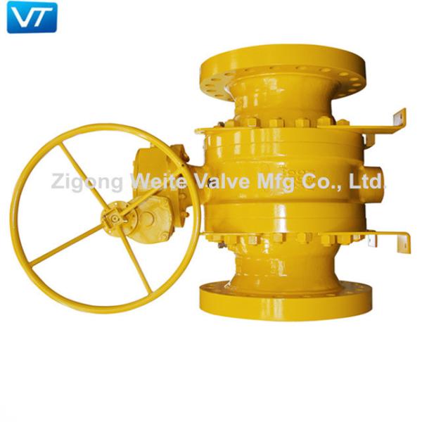 Buy cheap Casting Steel Trunnion Ball Valve ASME B 16.10 Worm Gear Operated from wholesalers