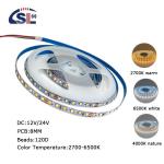 Flexible Dual Color Die-Cutting Board SMD2835 Led Strip Light 3000K-6500K Warm
