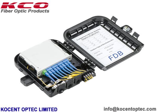 Buy cheap 8 Ports Black Fiber Optic Terminal Box , Fiber Access Terminal Box from wholesalers