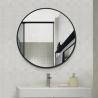 Buy cheap CE RoHS Certified Modern Minimalist Black Framed Wall Mounted Illuminated Makeup Mirror from wholesalers