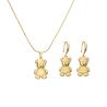 Buy cheap Bear S925 Sterling Silver Jewelry Gold Plated Glossy Dangle Earrings And Necklace Set from wholesalers