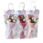Mother's Day Pastel Bouquet - Hand-Knitted Puff Flowers with Plush Yarn