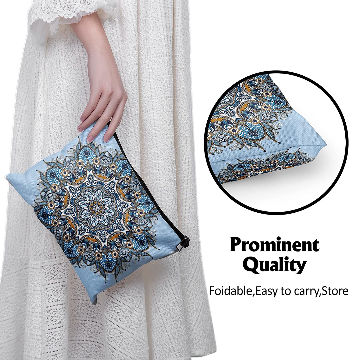 Lightweight Makeup Cosmetic Bag for Women Large Capacity Makeup Bags Travel Toiletry Bag Accessories Organizer 10 * 8in