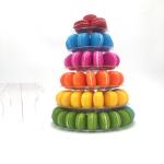 6 tiers macaron stands used on wedding or party without acrylic