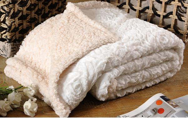 Buy cheap Custom Solid Brushed Faux Fur Throw Blanket 100% Polyester 280gsm from wholesalers