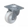 Buy cheap light duty 2" side brake white PP fat caster USA style, 3 inch rigid industry steel casters caster silver from wholesalers