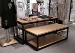 2 Layer Retail Clothing Display Shelves Wood Nesting Table MDF + Oak Veneer