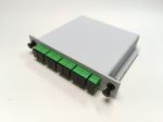 Cassette Card Insertion Optical PLC Splitter , 1X8 Port SCAPC Optic Fiber