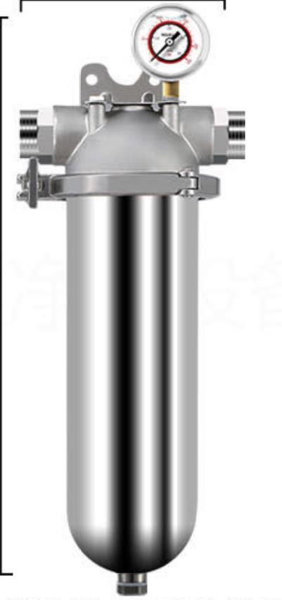 Water Purification 304 Stainless Steel Single Core Pre Coarse Filter for Liquid Media