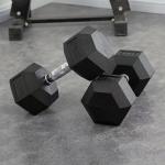 Commercial Weight Lifting Dumbbell Hexagonal Dumbbells Hex Rubber