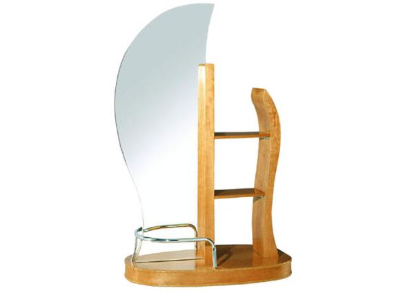 Buy cheap Hair Dresser Salon Mirror Station Furniture With Double Side Mirror , Dark Brown Color from wholesalers