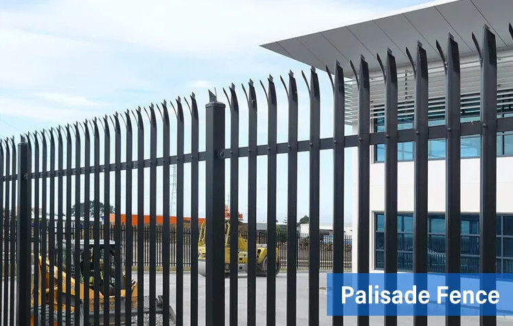 Galvanized Angle Bar Steel Palisade Fence For Security D Pale