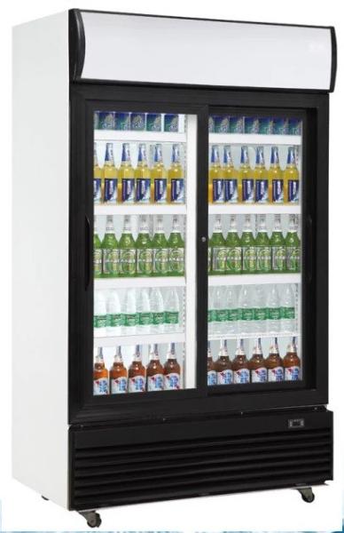 Buy cheap Double Glass Door Chiller , 1010L Commercial Bar Fridge With Glass Door from wholesalers