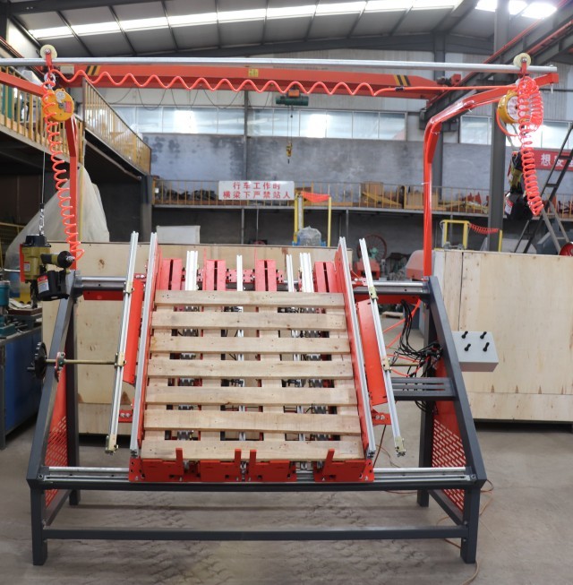 Pallet wood nailing machine, Pneumatic Wood Pallet Nailing Machine width max. 3300mm