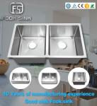 Double Bowl Undermount Stainless Steel Kitchen Sink Radius R10 Coved Corners