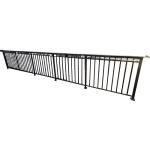Protective Metal Garden Black Aluminum Porch Railing Fencing 12ft