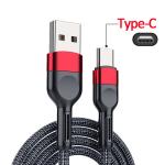 Aluminum Alloy 480mbps Fast Charger Cable 3A Black Red Blue Color
