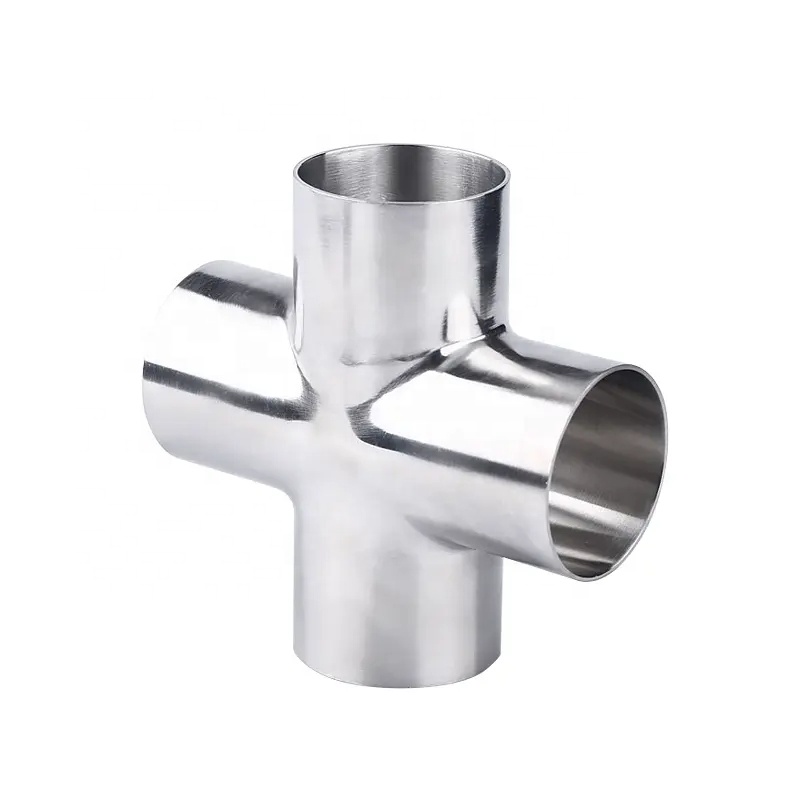 Equal 304/316 Stainless Steel Welding Cross with Internal and External Mirror Polishing SMS 3A